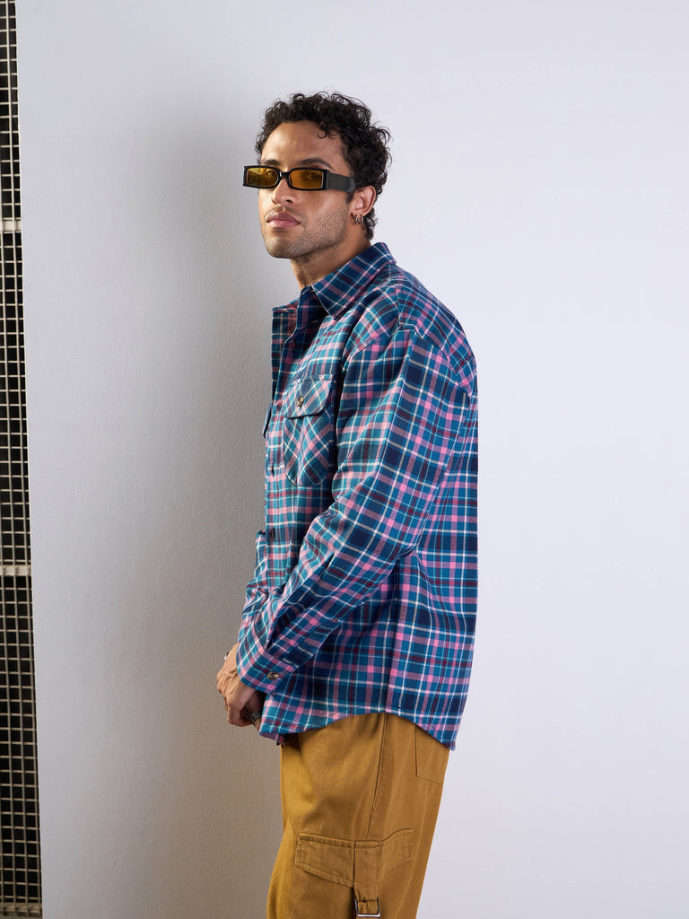 Men's Blue Over Size Shirt