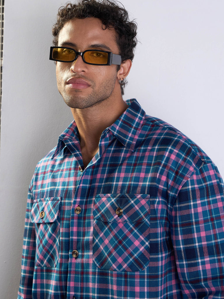 Men's Blue Over Size Shirt