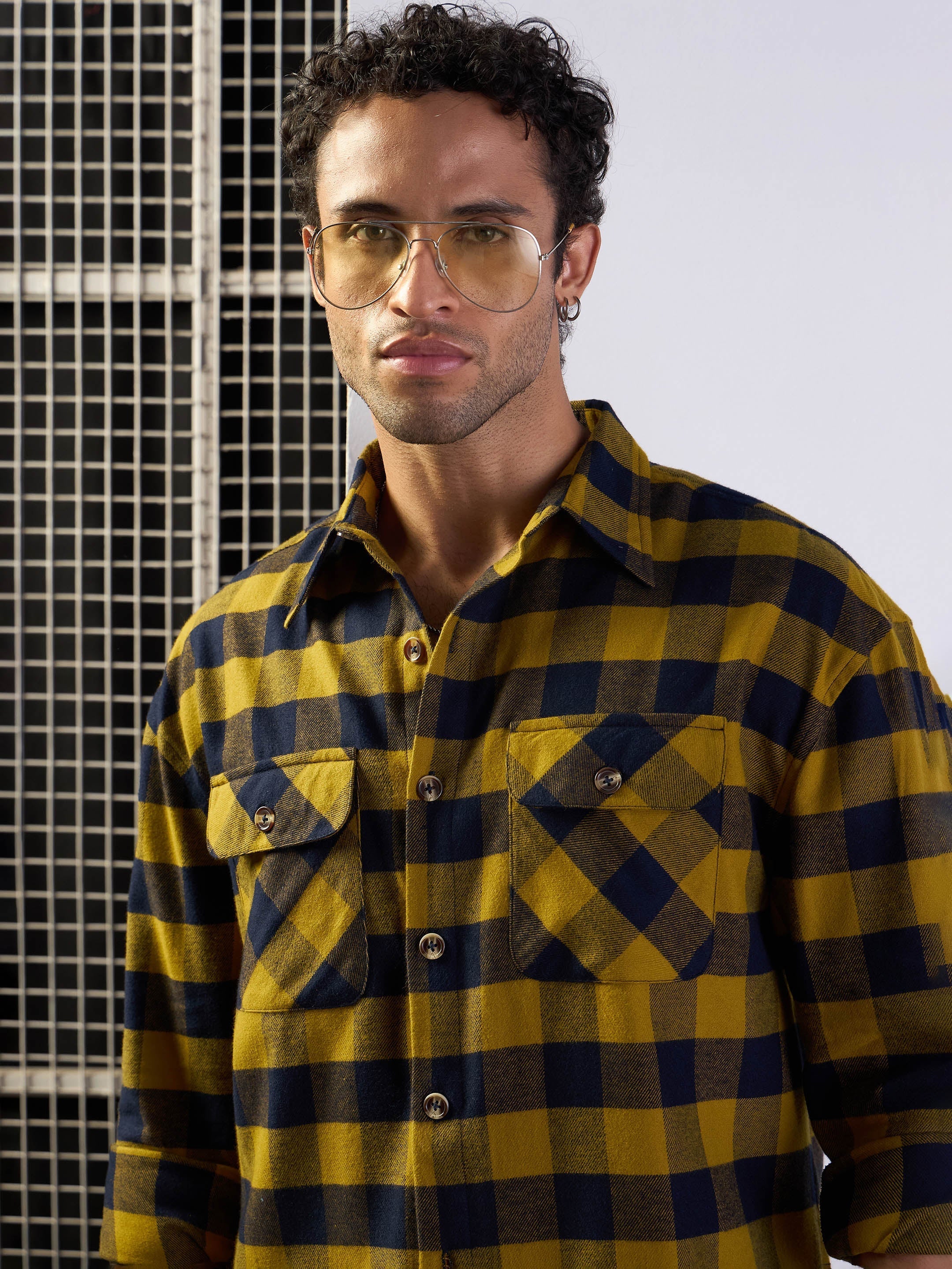 Men's Mustard Over Size Shirt - Mascln Sassafras