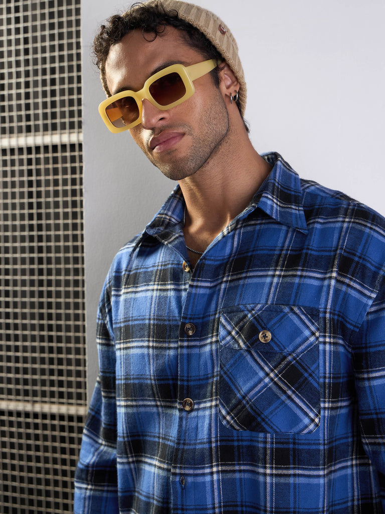 Men's Blue Over Size Shirt