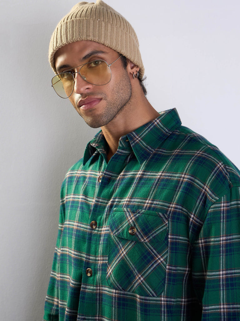 Men's Green Over Size Shirt