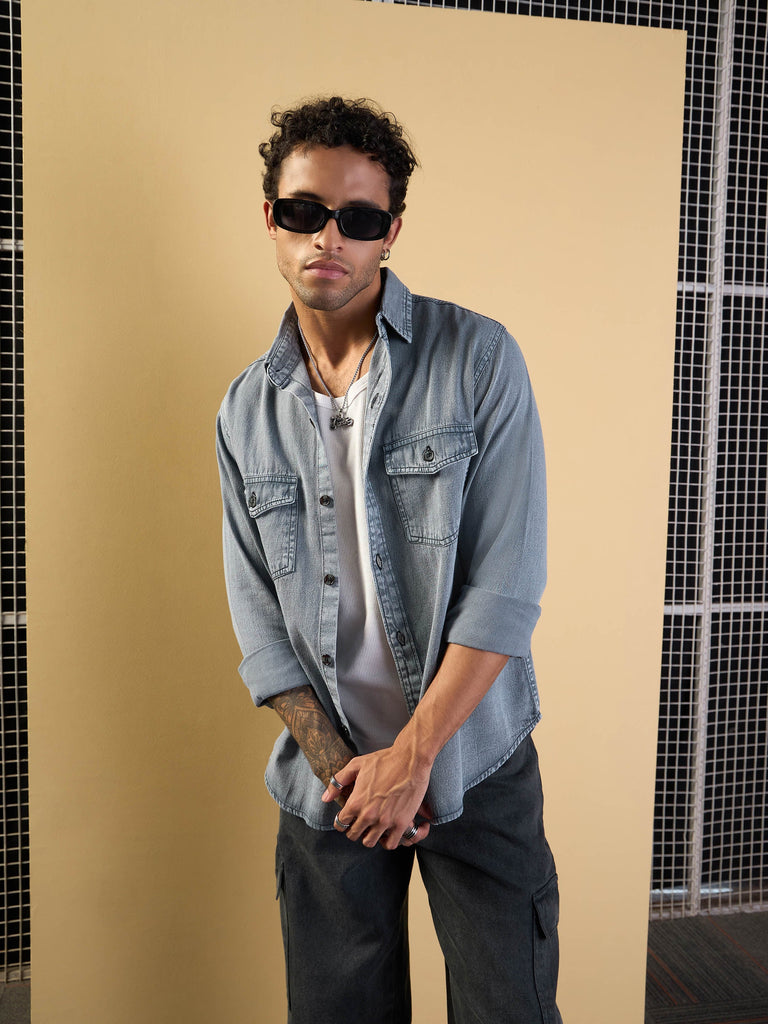 Men's Grey Wash Shirt