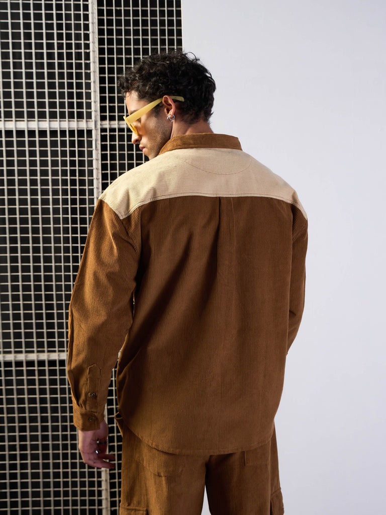 Men's Brown Over Size Shacket