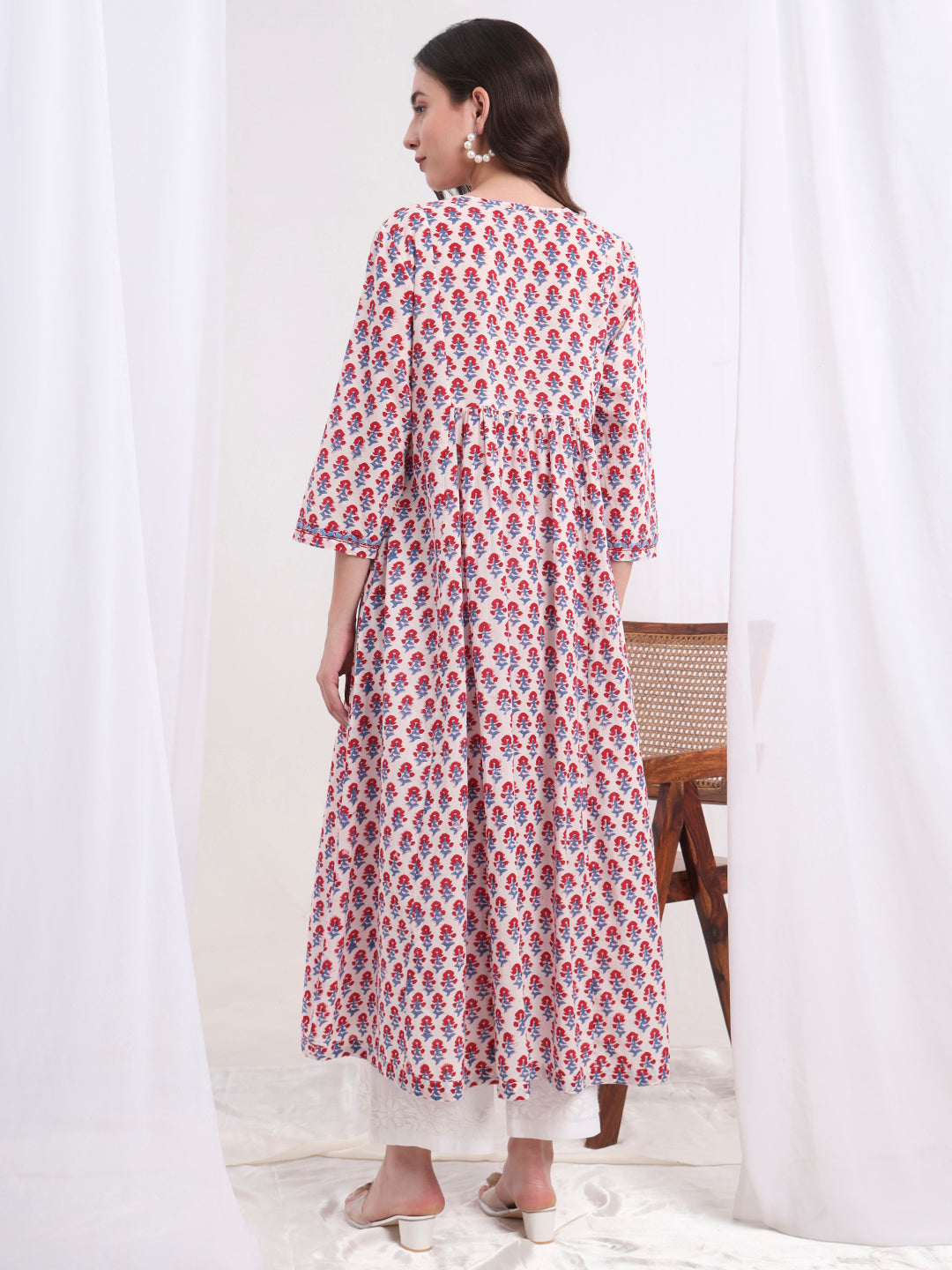 Women's Chikankari Gather Style Kurta S1004