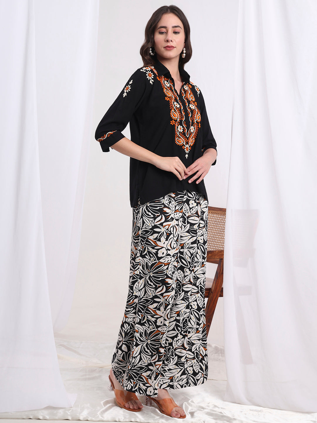 Women's Chinkankari Viscose Rayon Co-Ord Set S1002-101