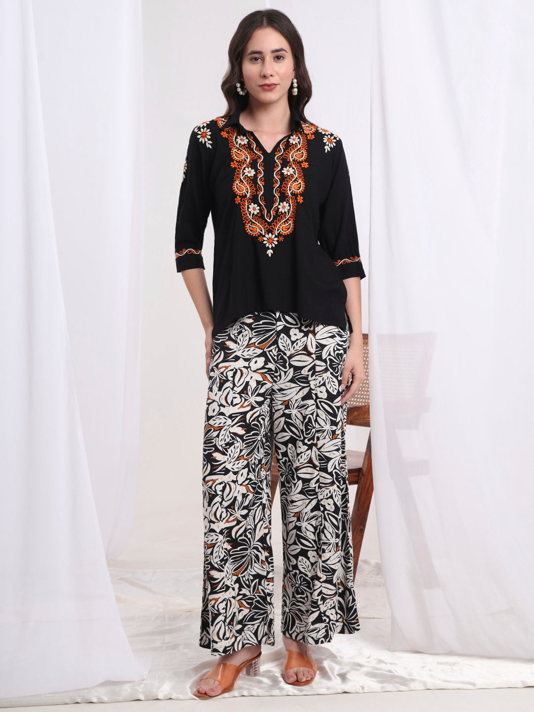 Women's Chinkankari Viscose Rayon Co-Ord Set S1002-101