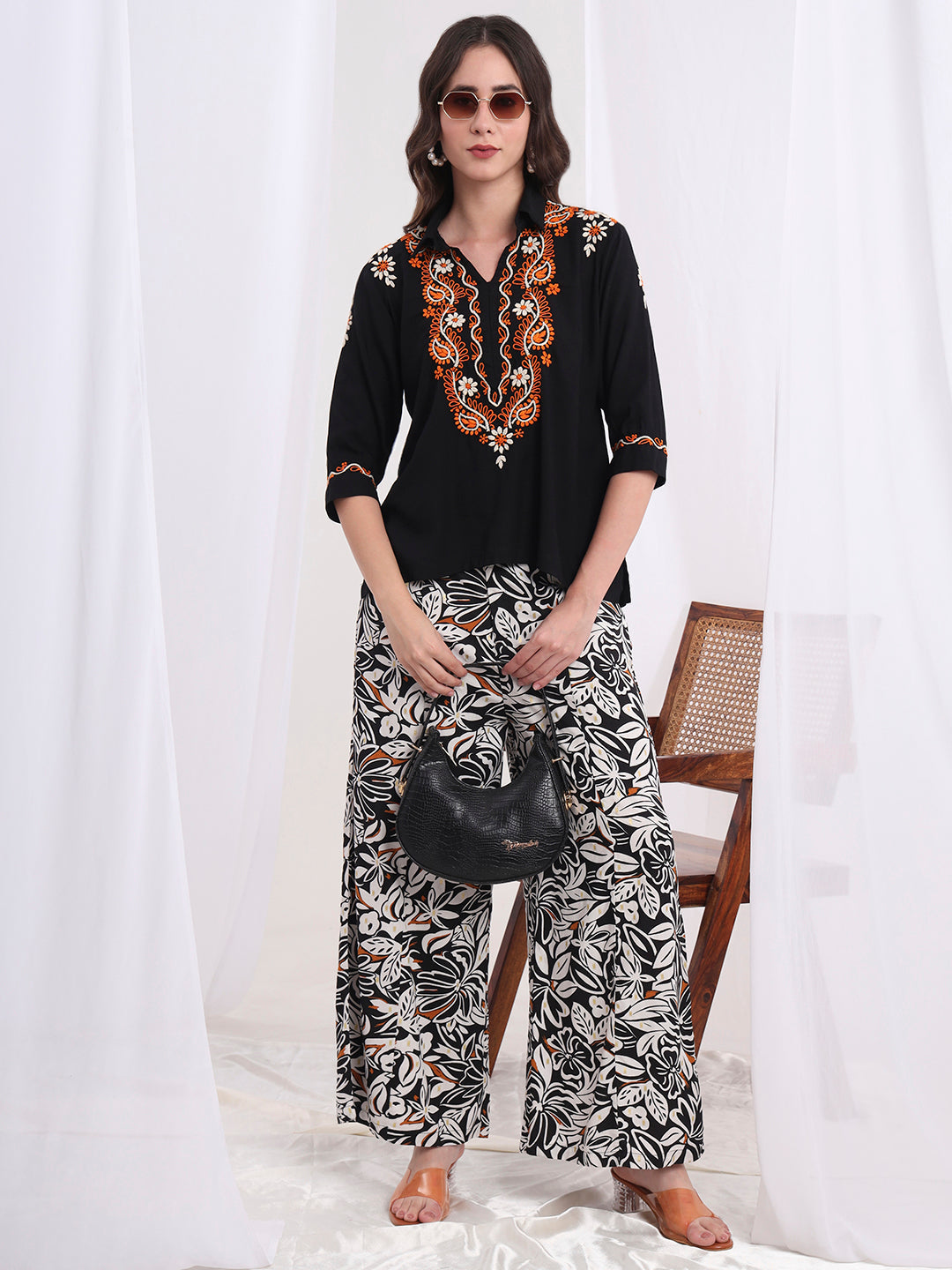 Women's Chinkankari Viscose Rayon Co-Ord Set S1002-101