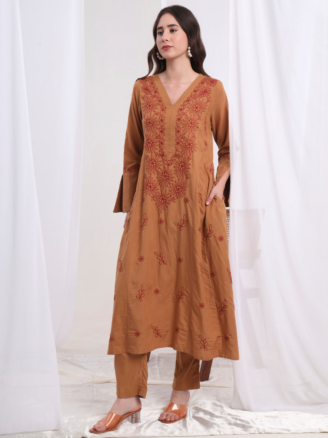 Women's Chinkankari Co-Ord Set With Viscose Rayon Co-Ord Set S1004-101