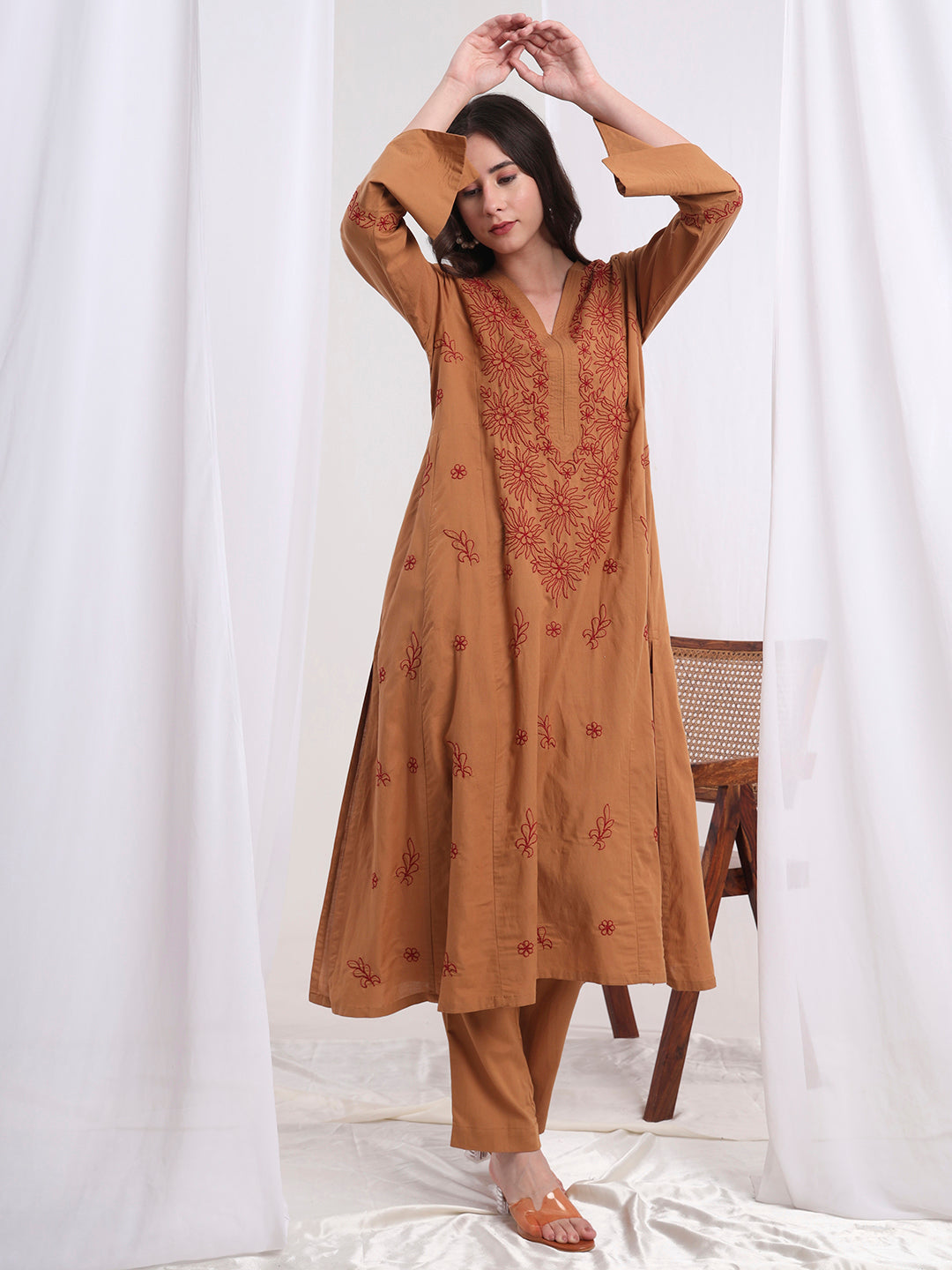 Women's Chinkankari Co-Ord Set With Viscose Rayon Co-Ord Set S1004-101