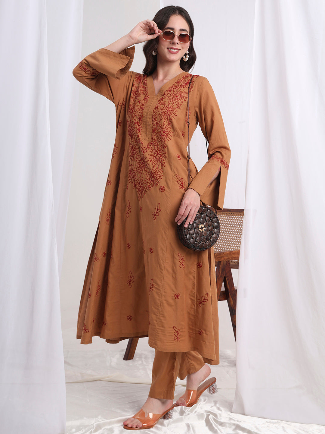 Women's Chinkankari Co-Ord Set With Viscose Rayon Co-Ord Set S1004-101
