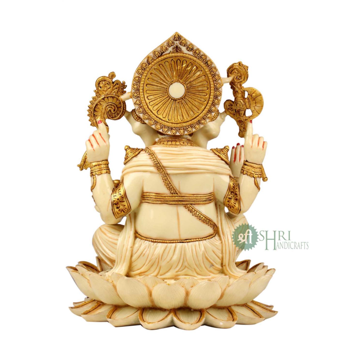 Luxurious Marble Ganesha Idol 6 Inch By Trendia Decor