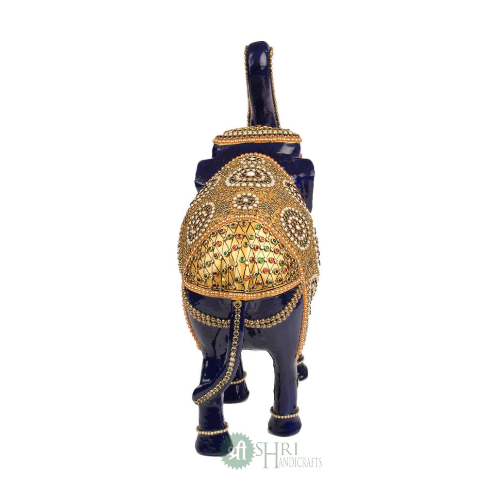 MT-1041-12 (12" ELEPHANT UT JWELLERY CUTTING STONE PAINTING MT)