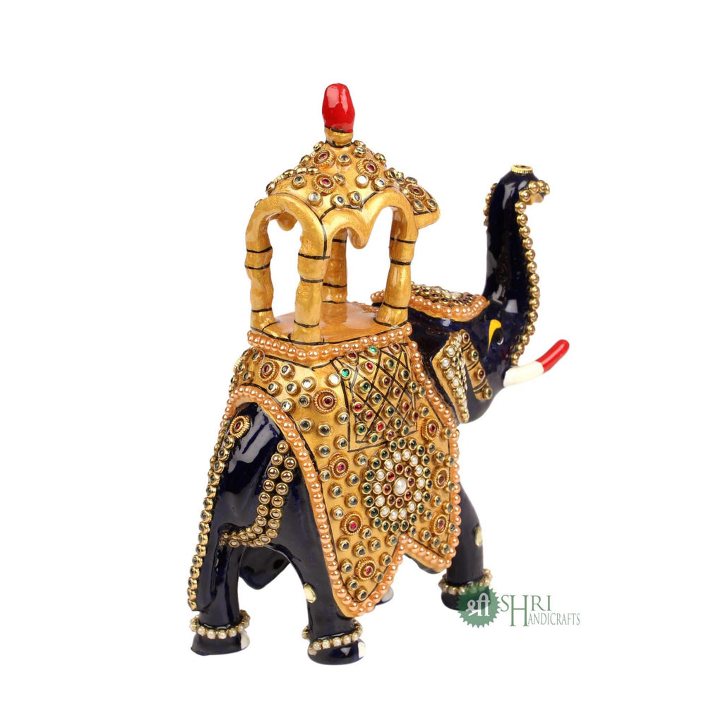 5"AMBABARI UT JWELLERY STONE STATUE MT