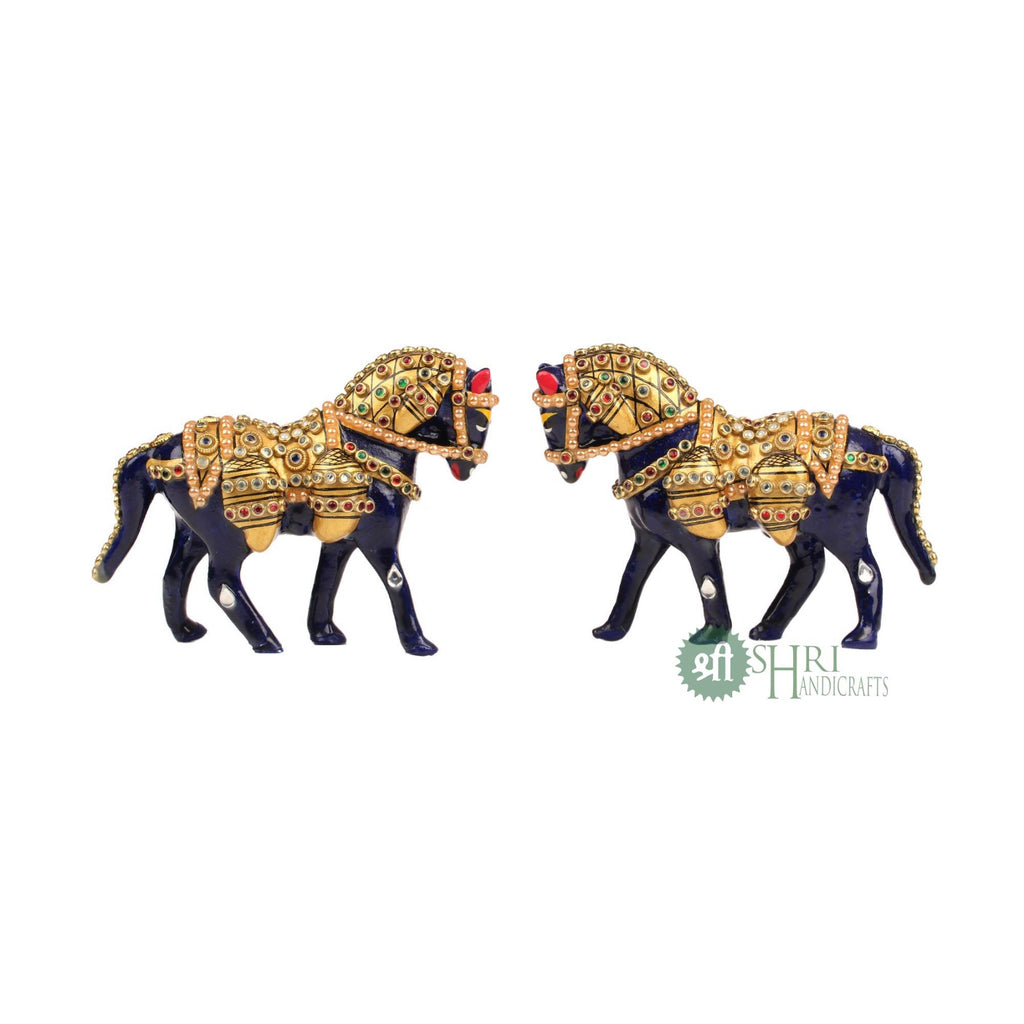 3"HORSE JWELLERY STONE PAINTING