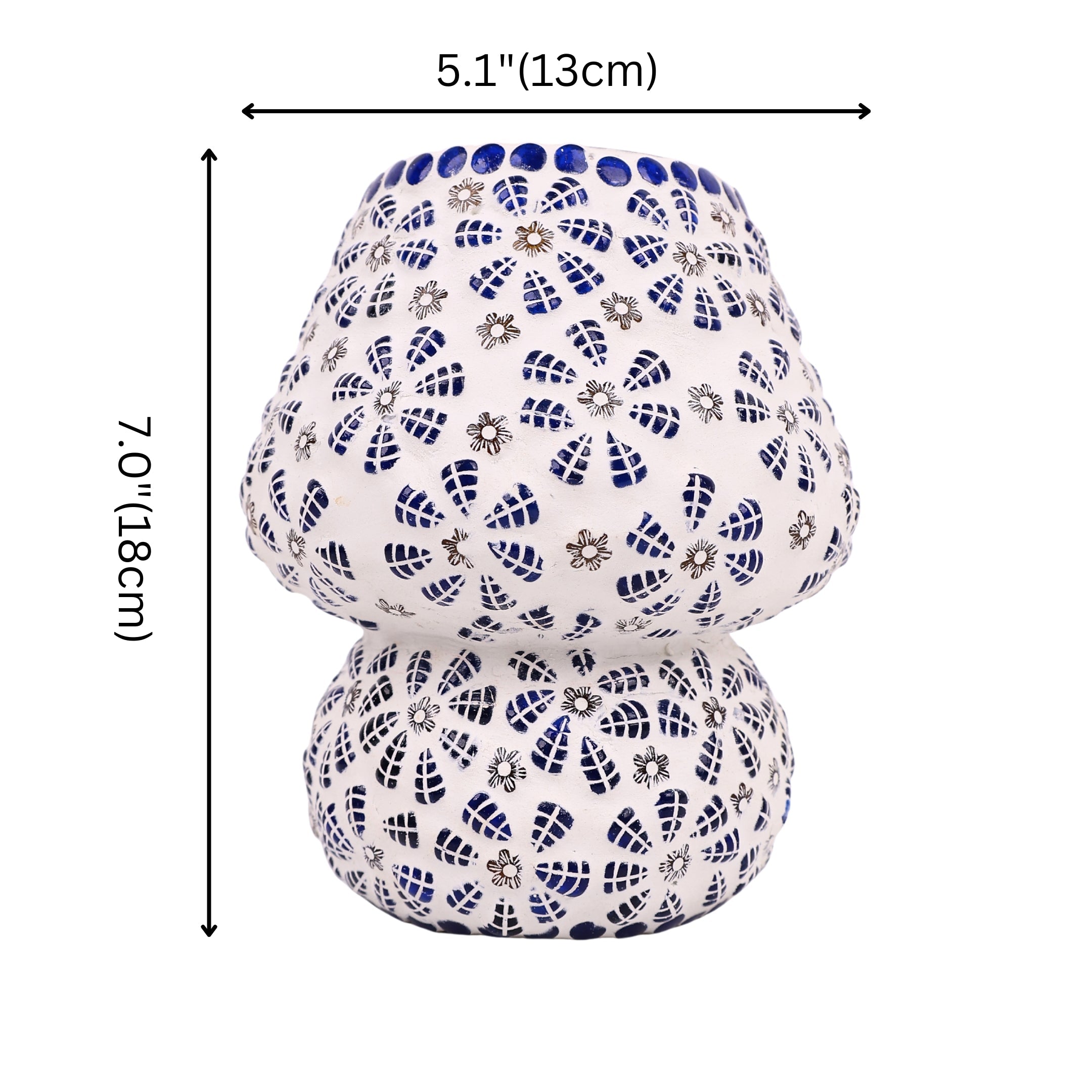 Mosaic Decorative Electric Table Lamp- Floral Pattern 