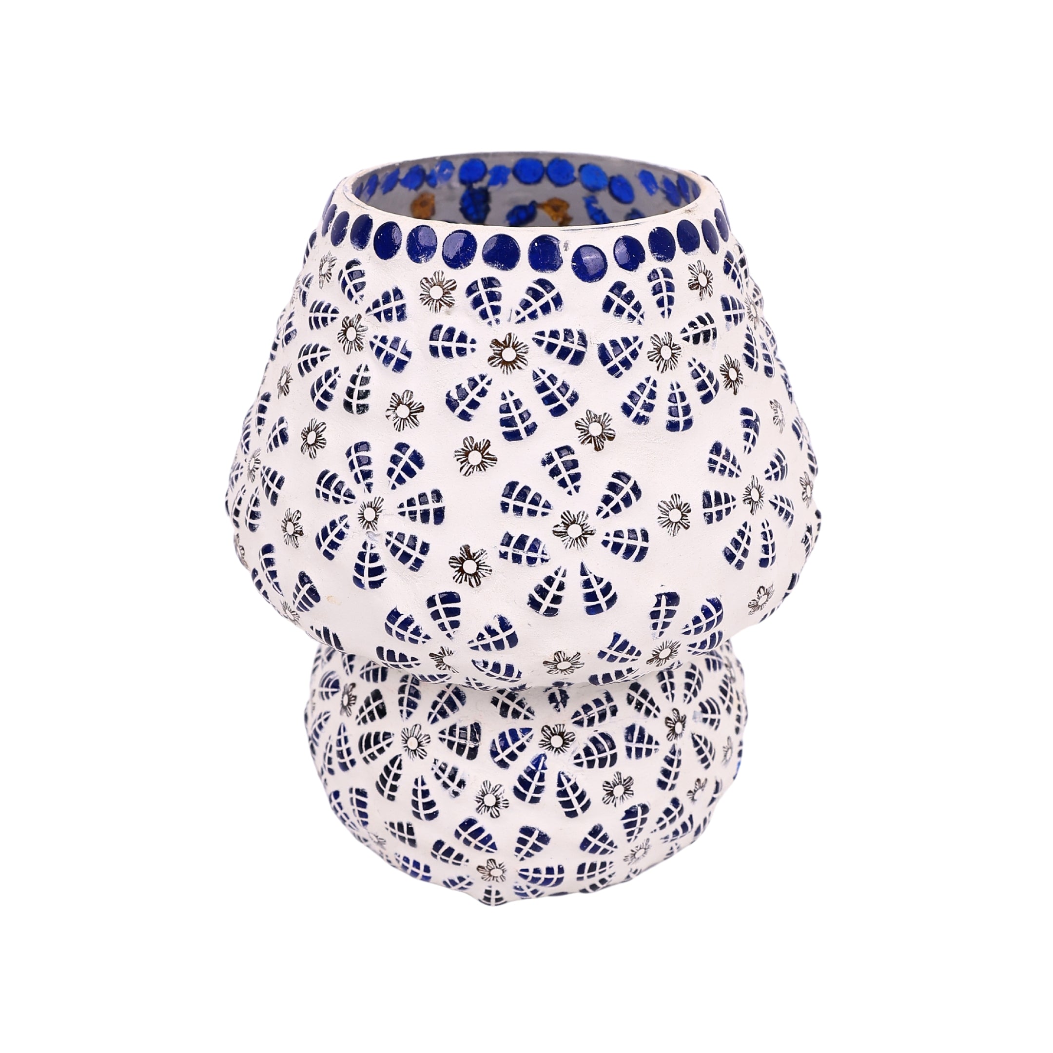 Mosaic Decorative Electric Table Lamp- Floral Pattern 