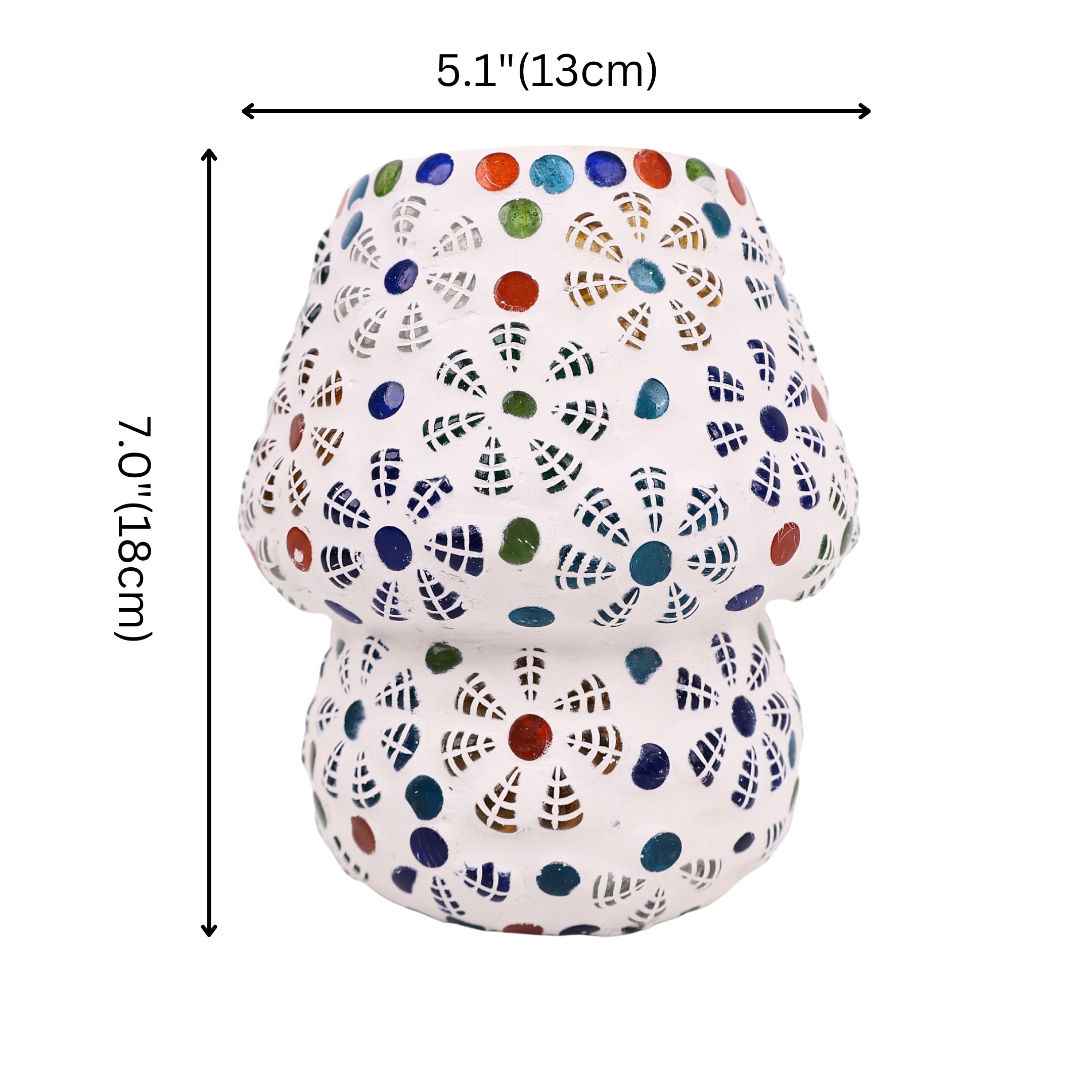 Mosaic Decorative Electric Table Lamp- Floral Pattern