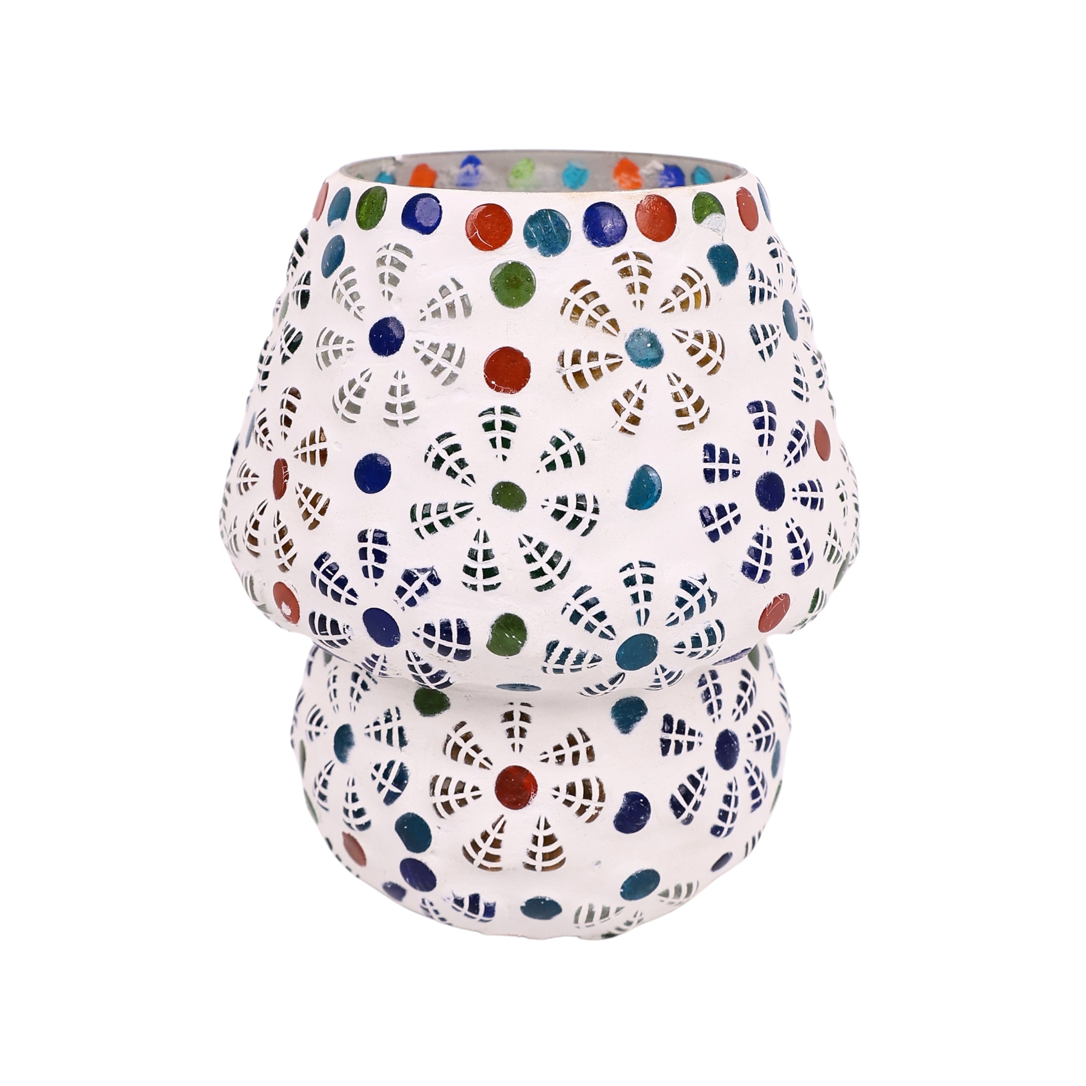 Mosaic Decorative Electric Table Lamp- Floral Pattern 