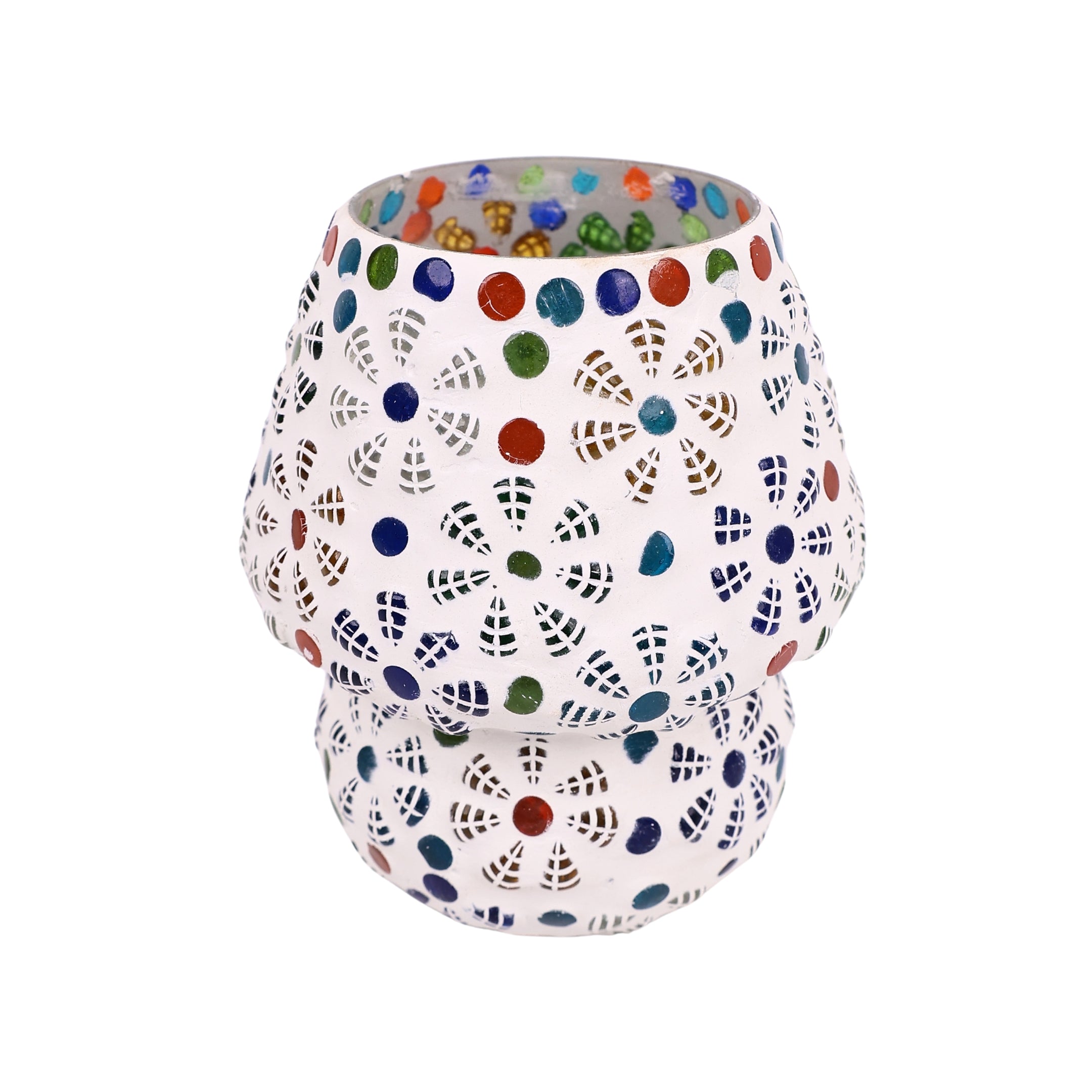Mosaic Decorative Electric Table Lamp- Floral Pattern