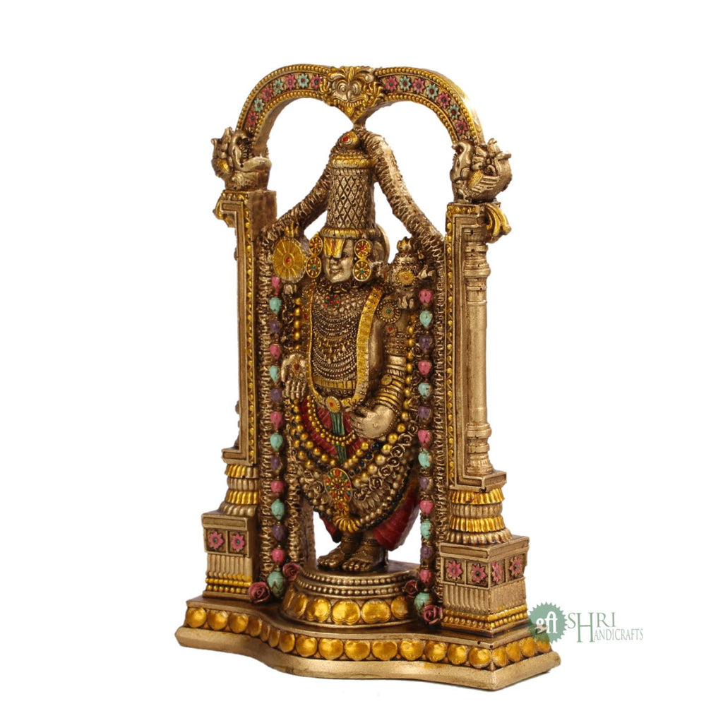 8" TIRUPATI BALAJI COPPER STATUE SN