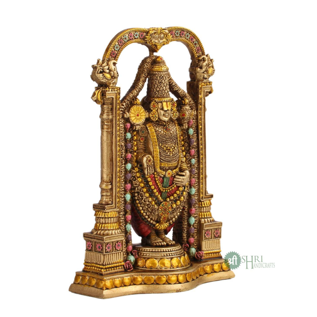 8" TIRUPATI BALAJI COPPER STATUE SN