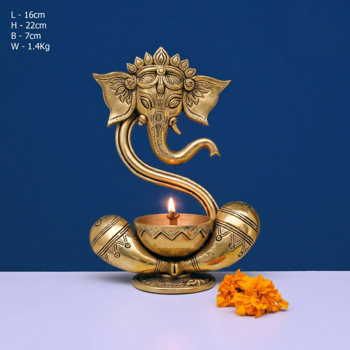 9" Ganesha lamp