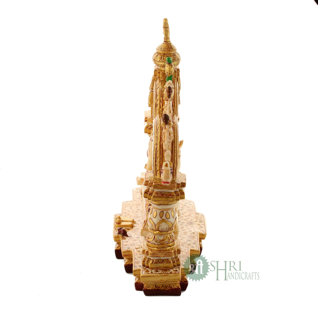 12" RESIN GANESH SITTING ON JHULA IDOL