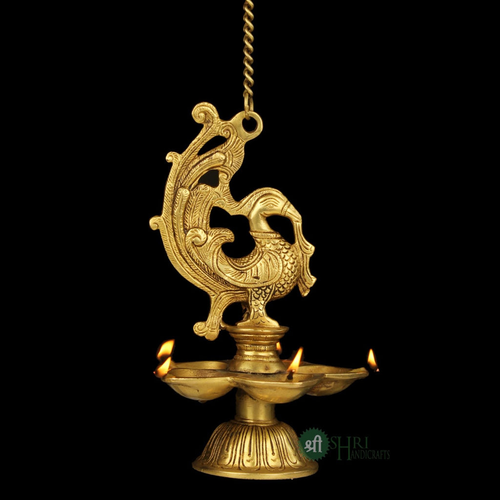 10" BRASS HANGING DEEPAK