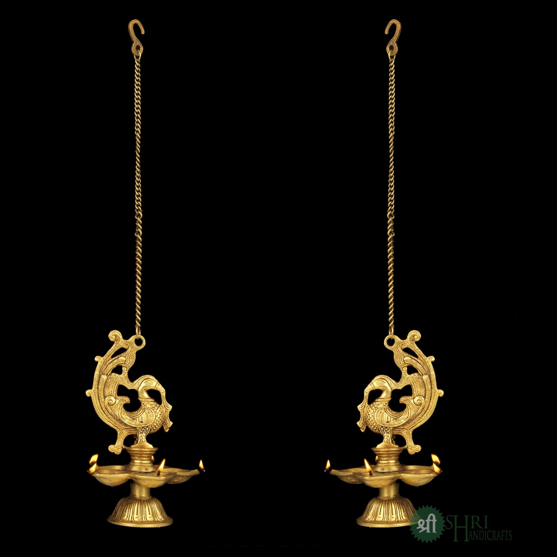 10" BRASS HANGING DEEPAK