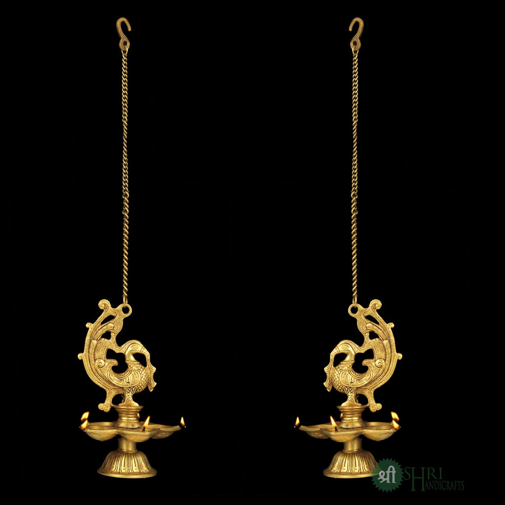 10" BRASS HANGING DEEPAK