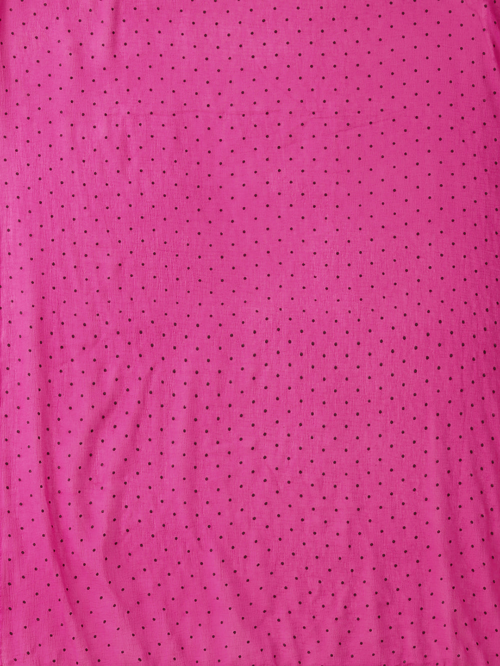 Women's Pink Solid polkadots Print Woven Chiffon Dupatta With Pompom - NIMIDHYA