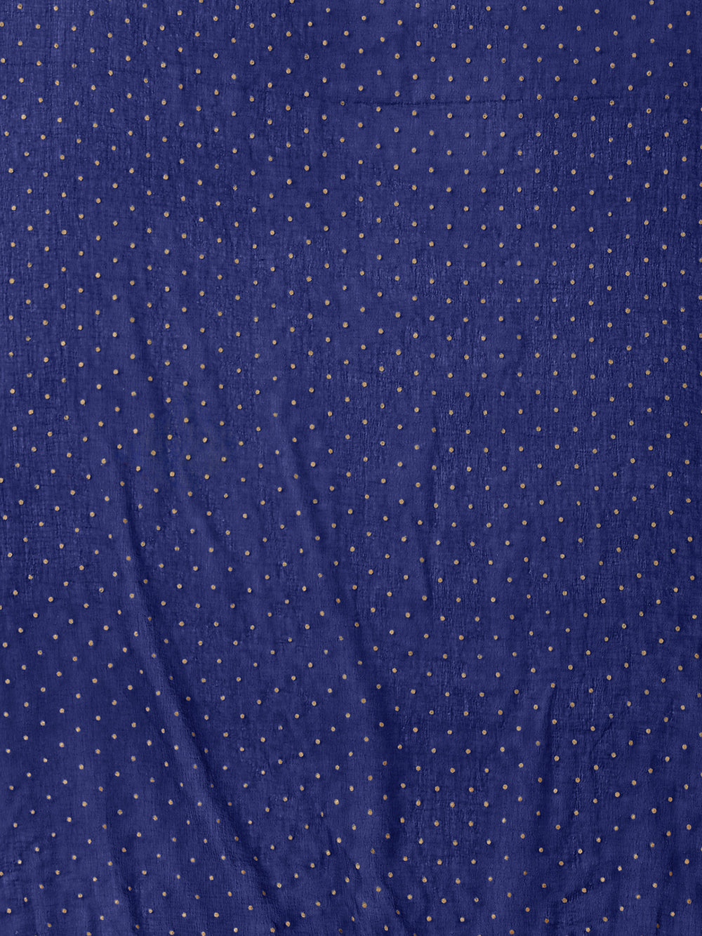 Women's Dark Blue Solid polkadots Print Woven Chiffon Dupatta With Pompom - NIMIDHYA