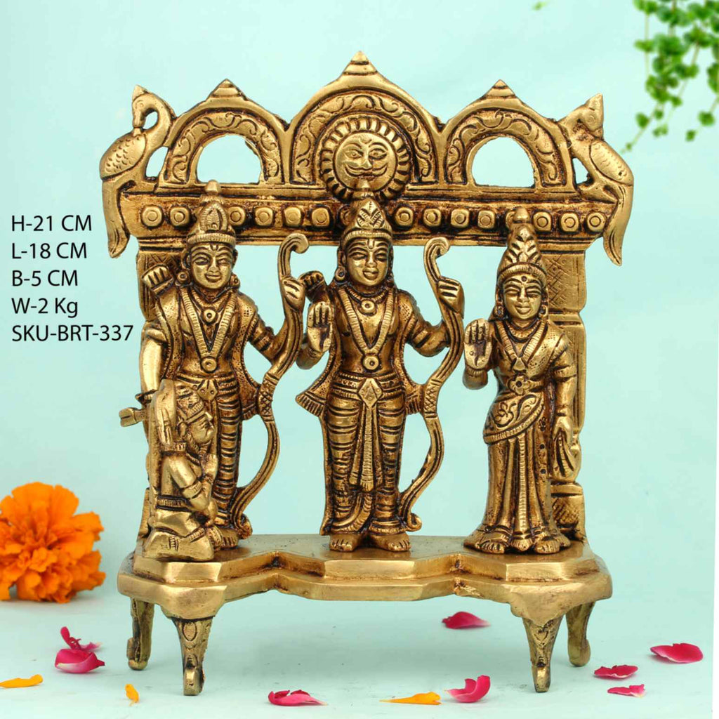 Brass Ram Darbar Statue – 8 Inch