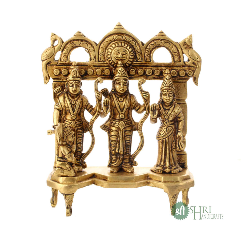 Brass Ram Darbar Statue – 8 Inch