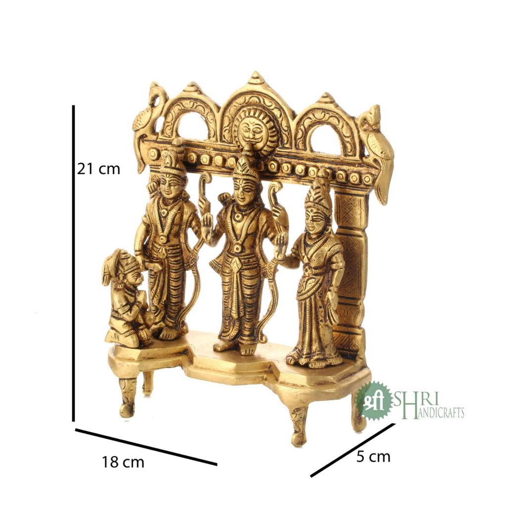 Brass Ram Darbar Statue – 8 Inch