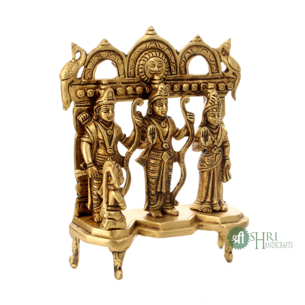 Brass Ram Darbar Statue – 8 Inch