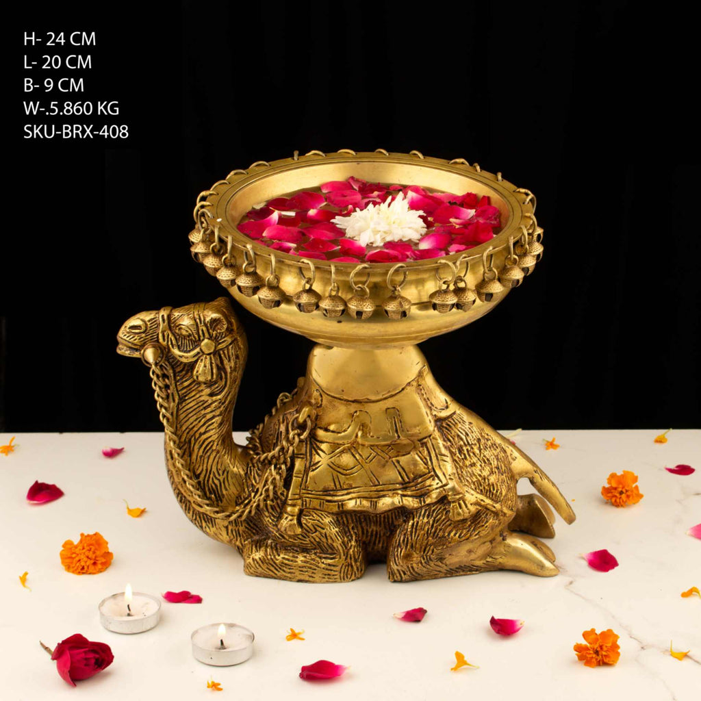 Brass Camel Urli - Brx - 408 - 9.5" (5.86 Kg)