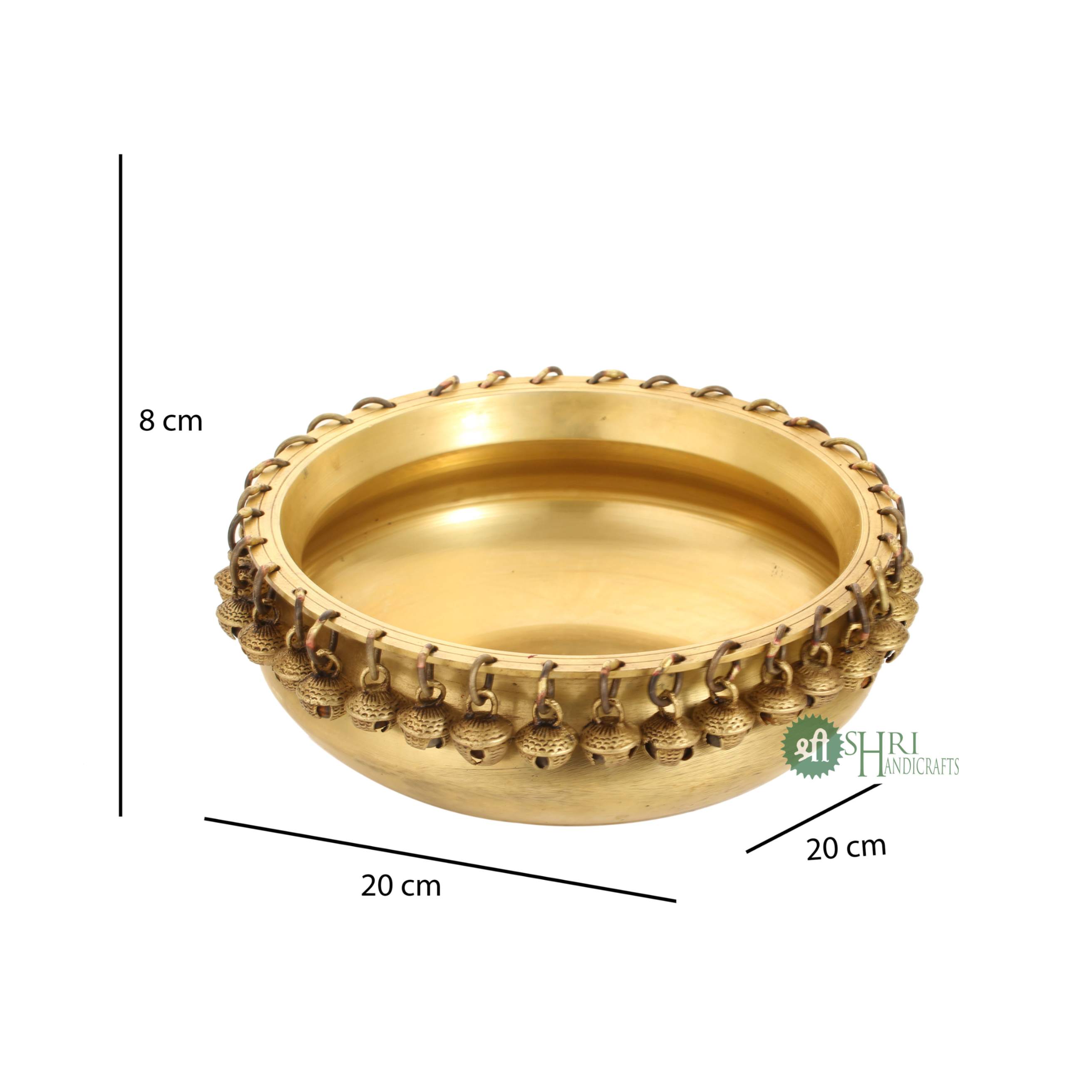 Brass Urli  - Brx - 407 - 8" (1.58 Kg)