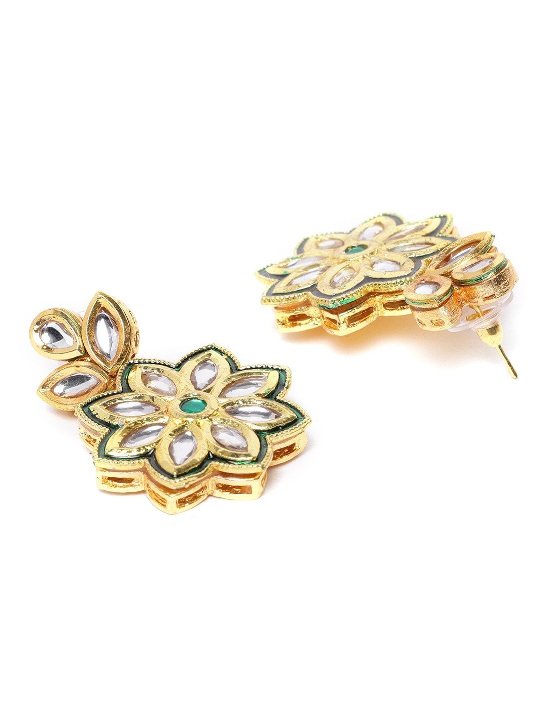 Women's Green Beaded Kundan Gold Plated Choker