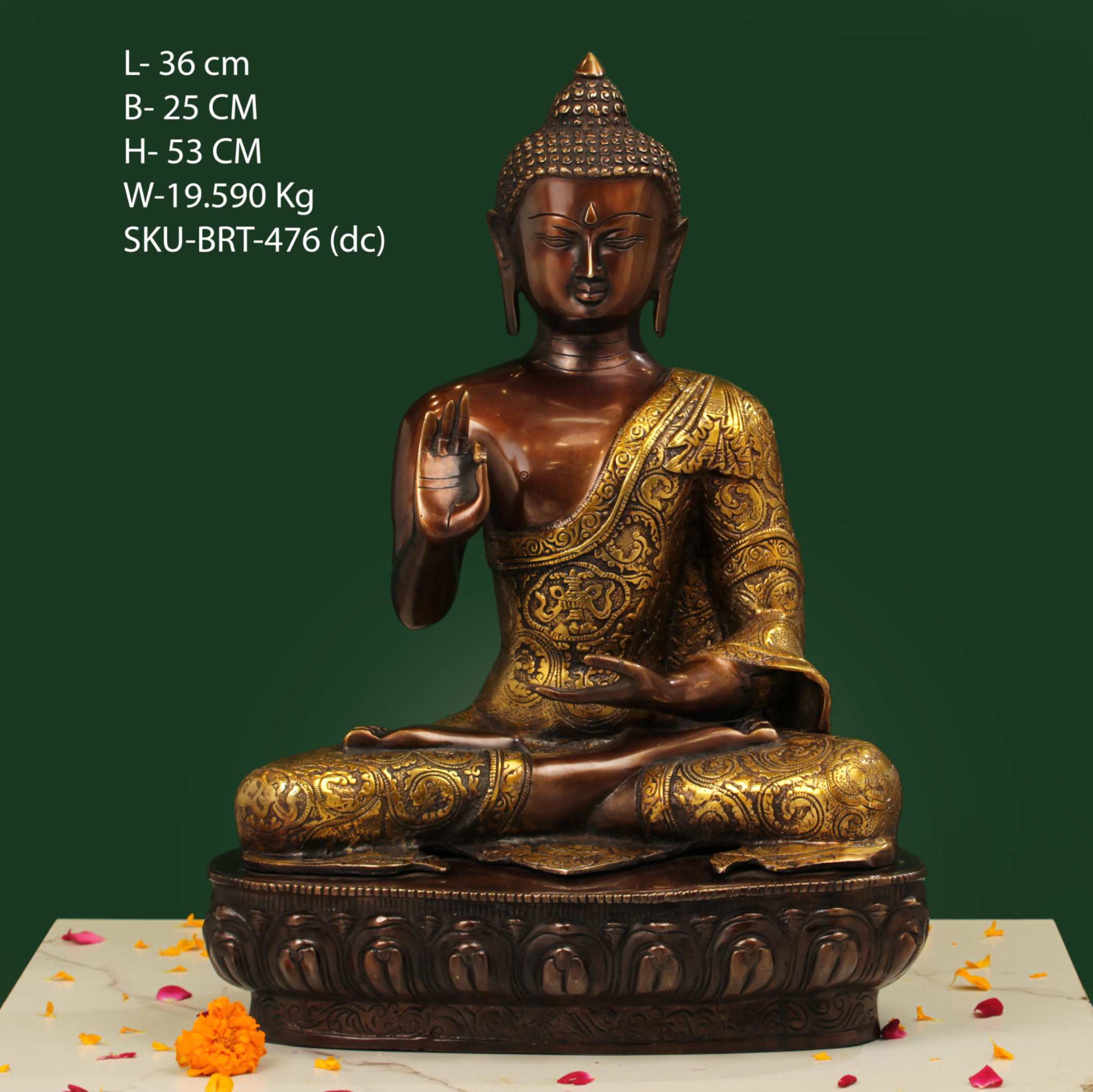 Brass Colour Buddha