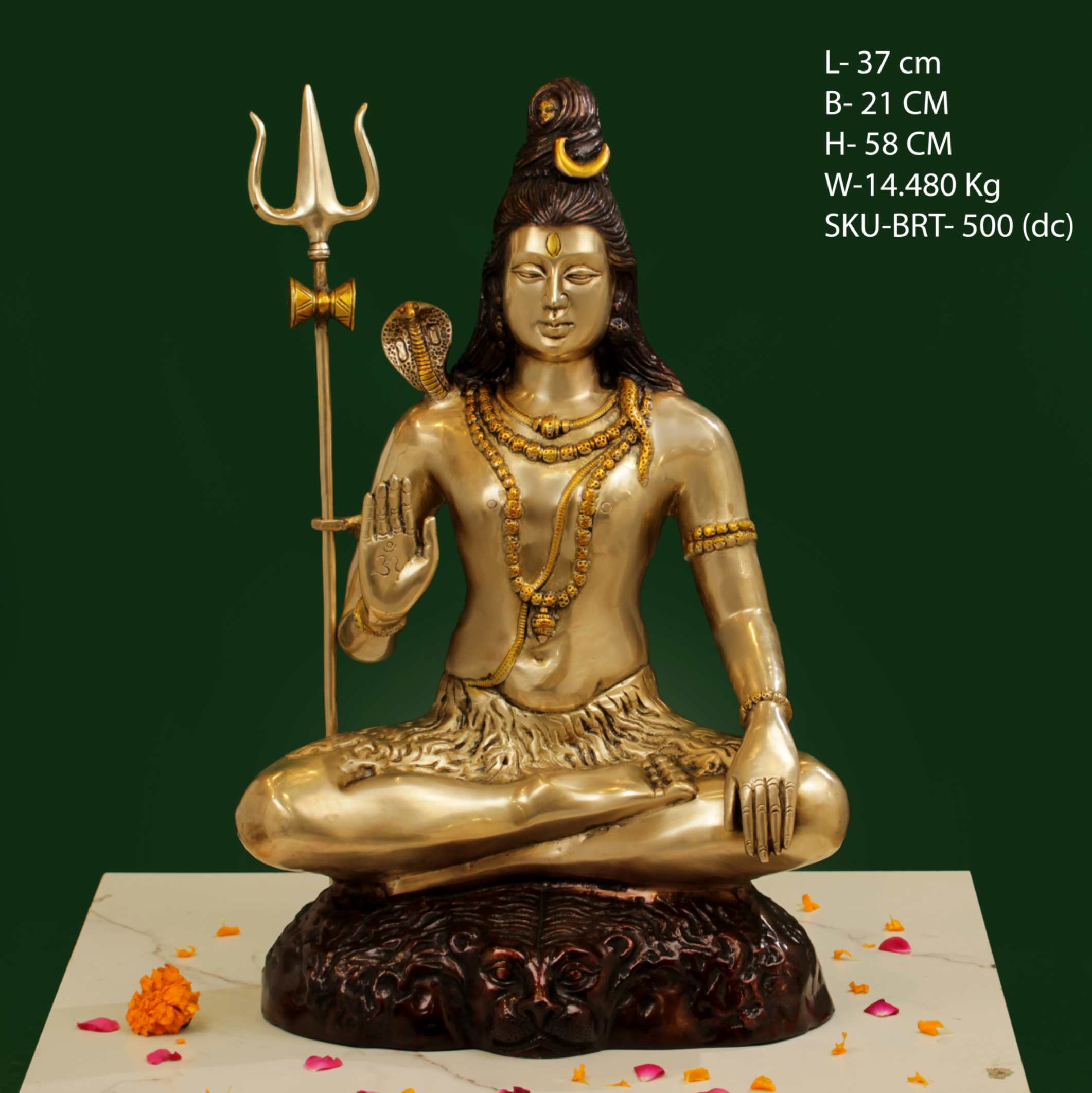 Brass Colour Shiva