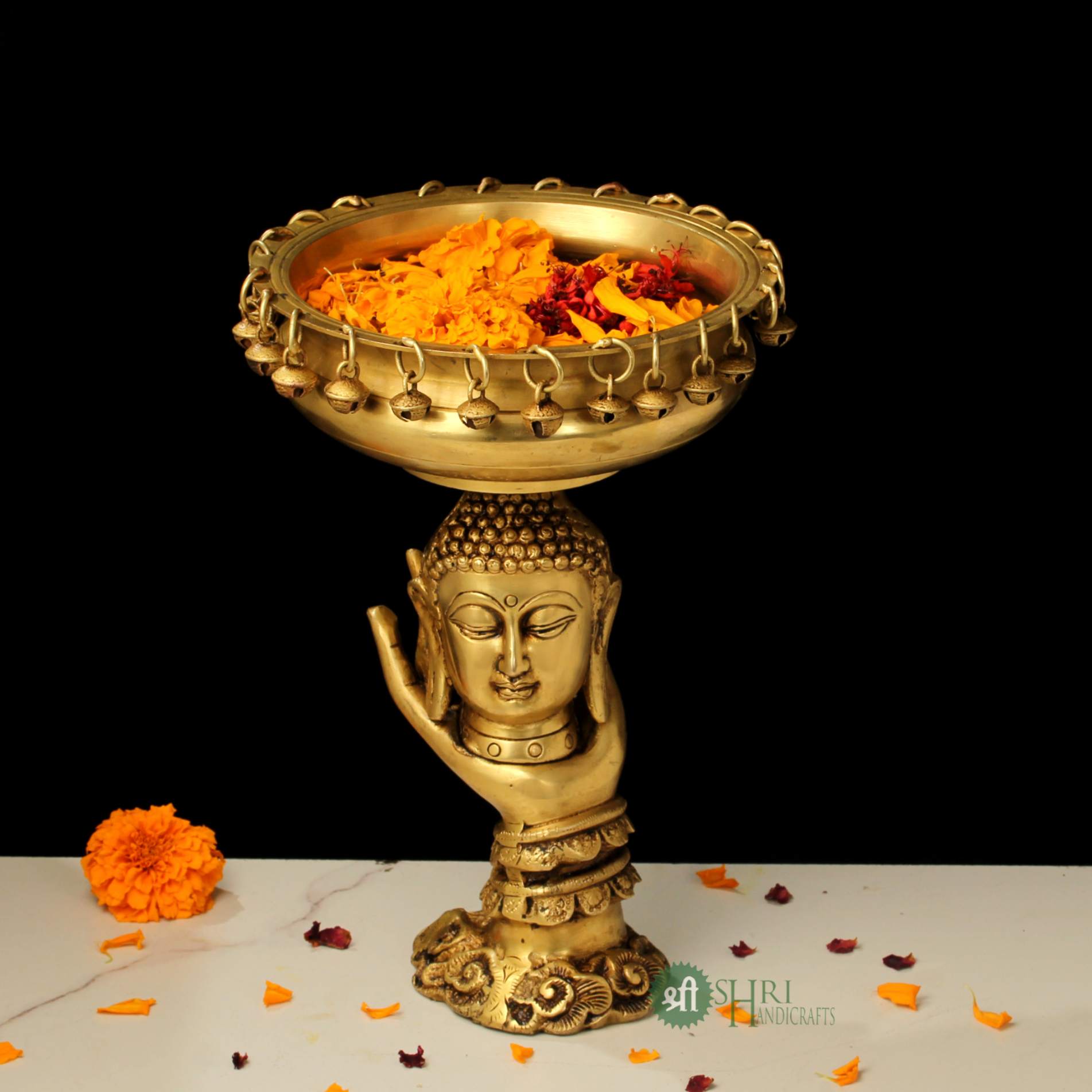 Brass Buddha Urli - Brx - 196 - 12" (4.15 Kg)