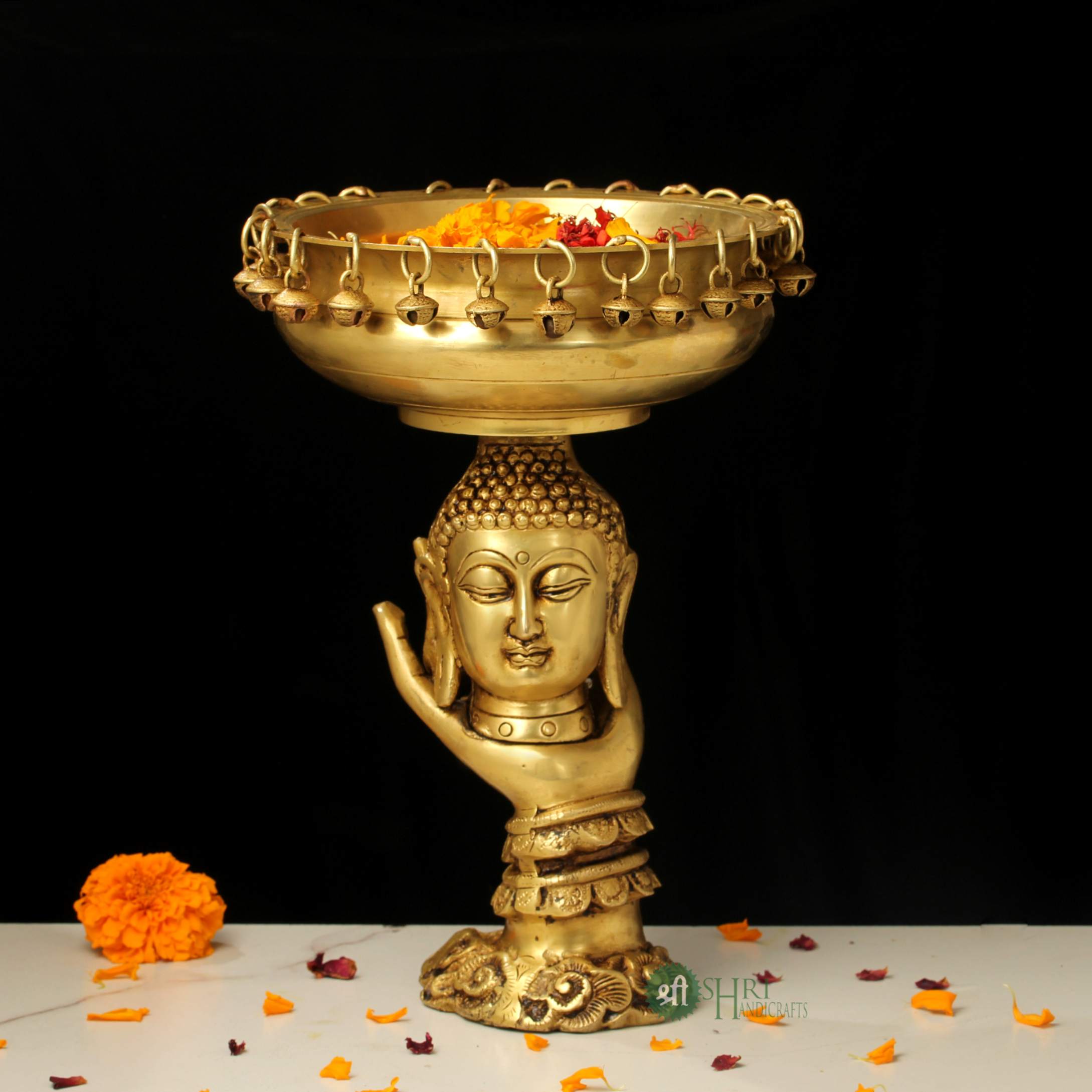 Brass Buddha Urli - Brx - 196 - 12" (4.15 Kg)