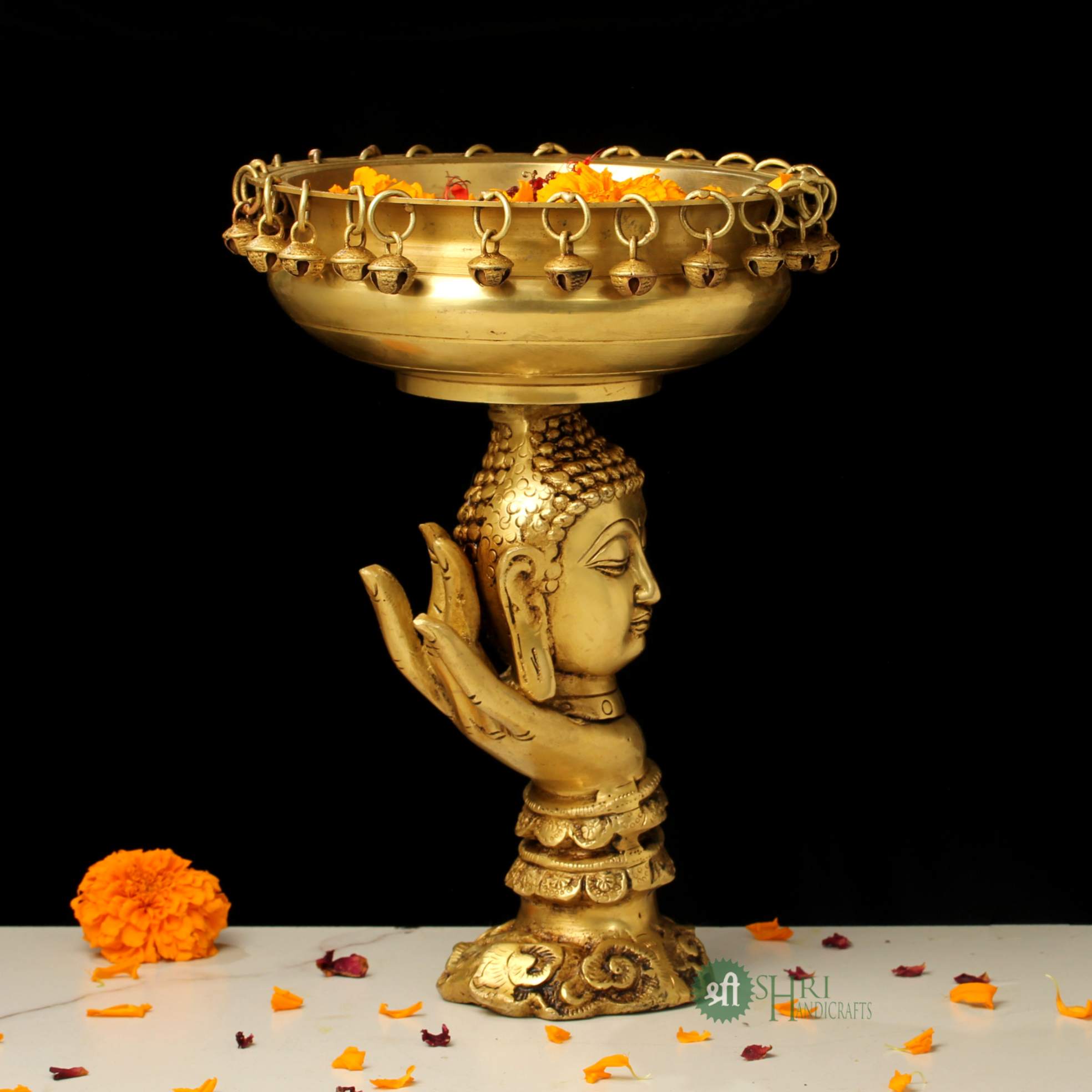 Brass Buddha Urli - Brx - 196 - 12" (4.15 Kg)