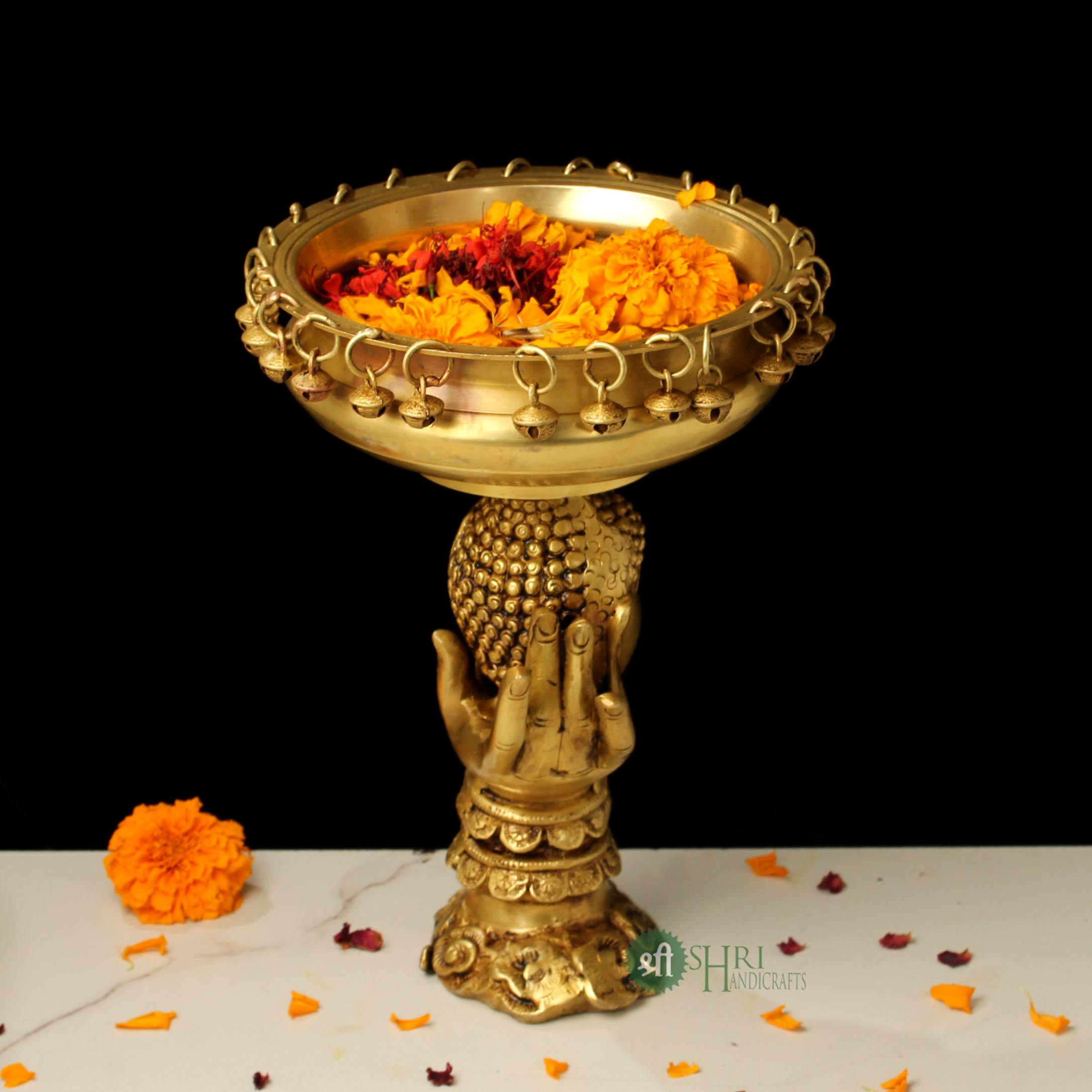 Brass Buddha Urli - Brx - 196 - 12" (4.15 Kg)