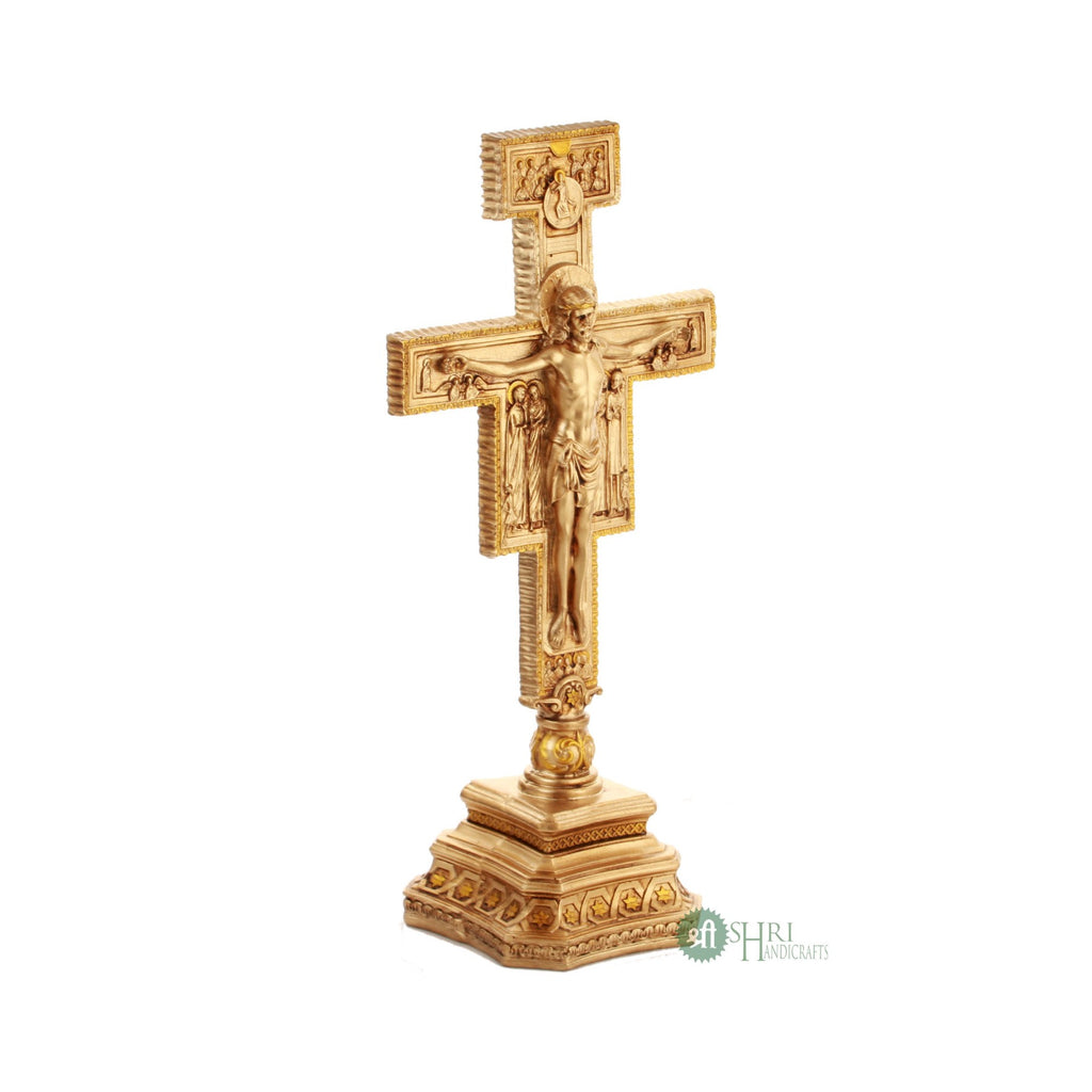 14" JESUS STATUE COPPER PAINTING