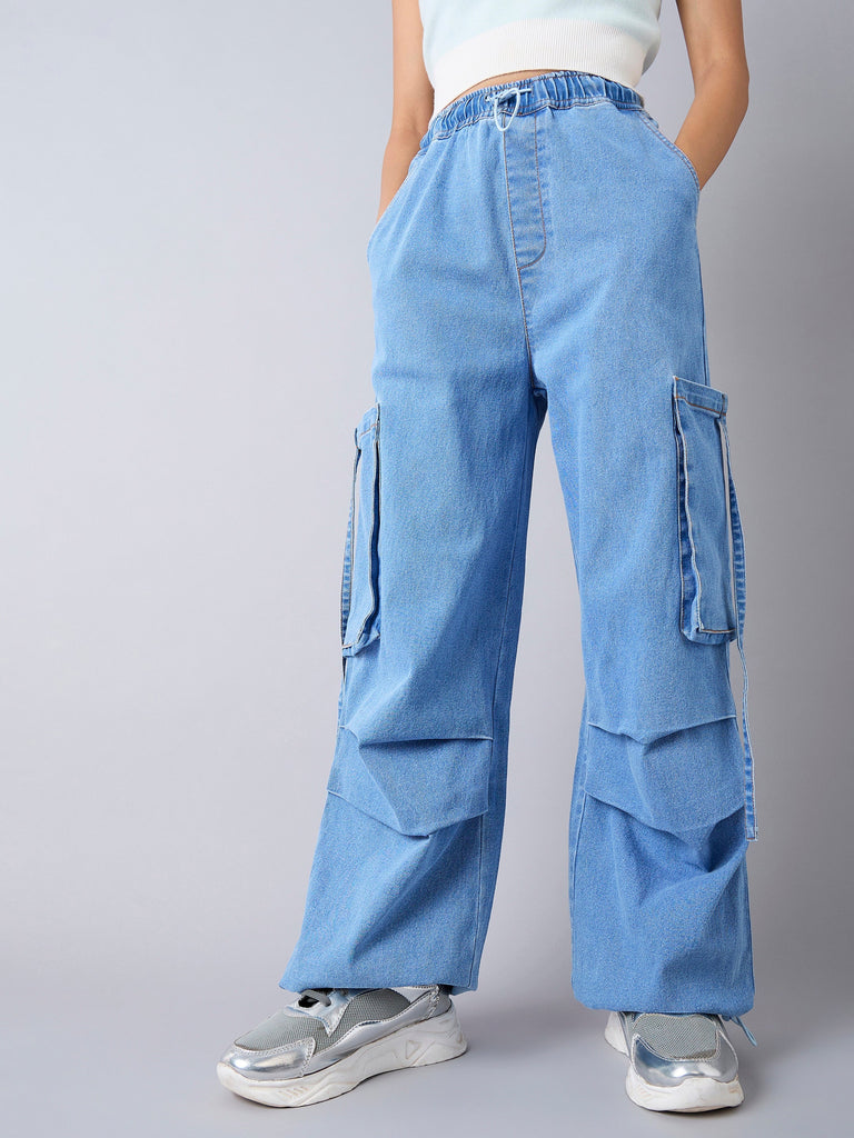 Girl's Blue Side Pocket Jean