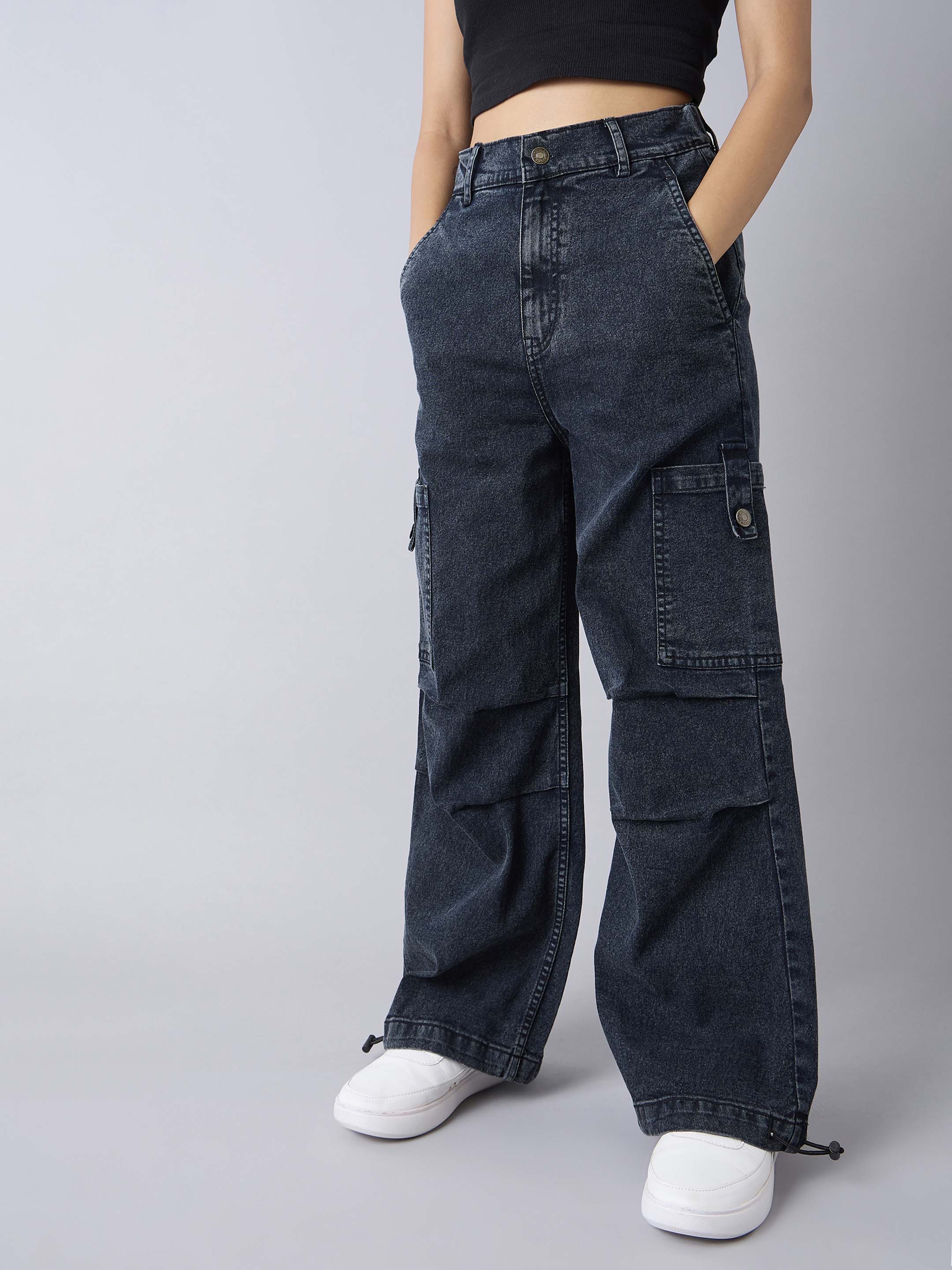 Girl's Black Wash Jean - Sassafras Kids