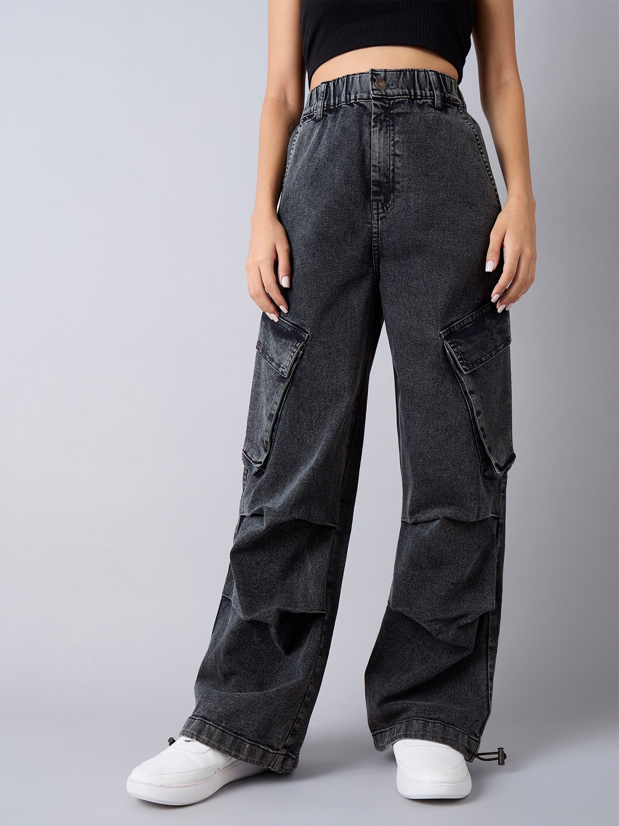 Girl's Black Wash Jean - Sassafras Kids