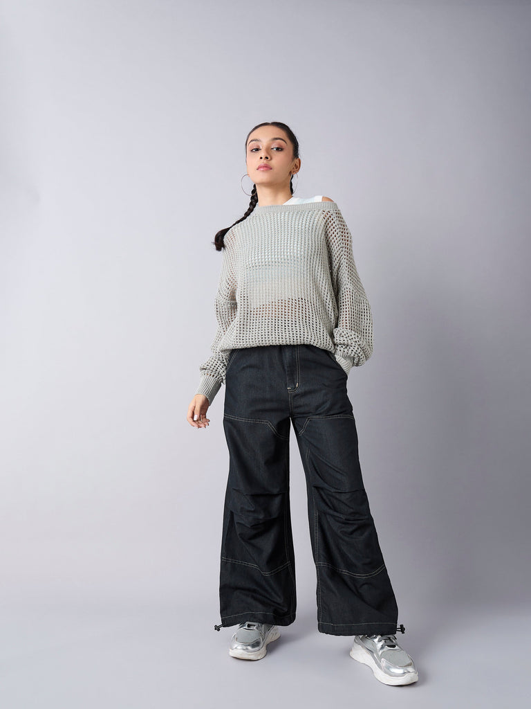 Girl's Black Wash Jean
